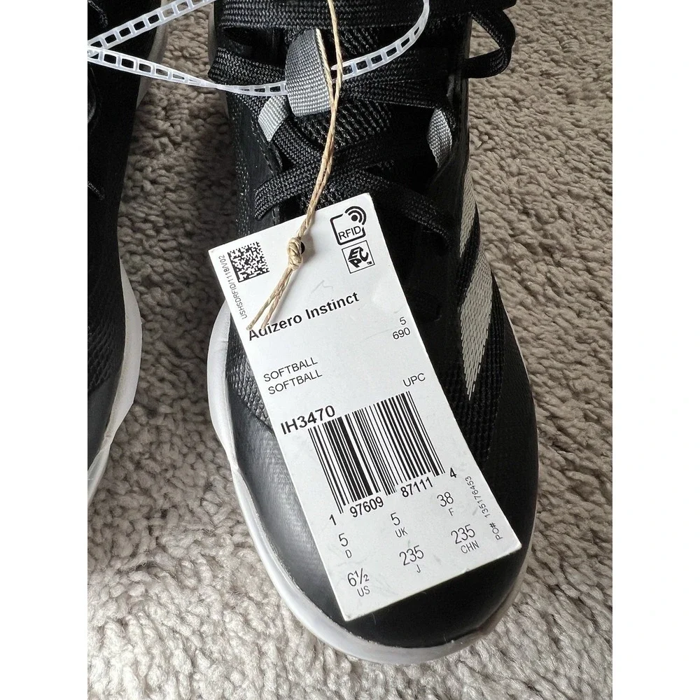 Adidas Adizero Instinct Softball Cleats Metal Spikes‎ Black Size 6.5 Women's NWT